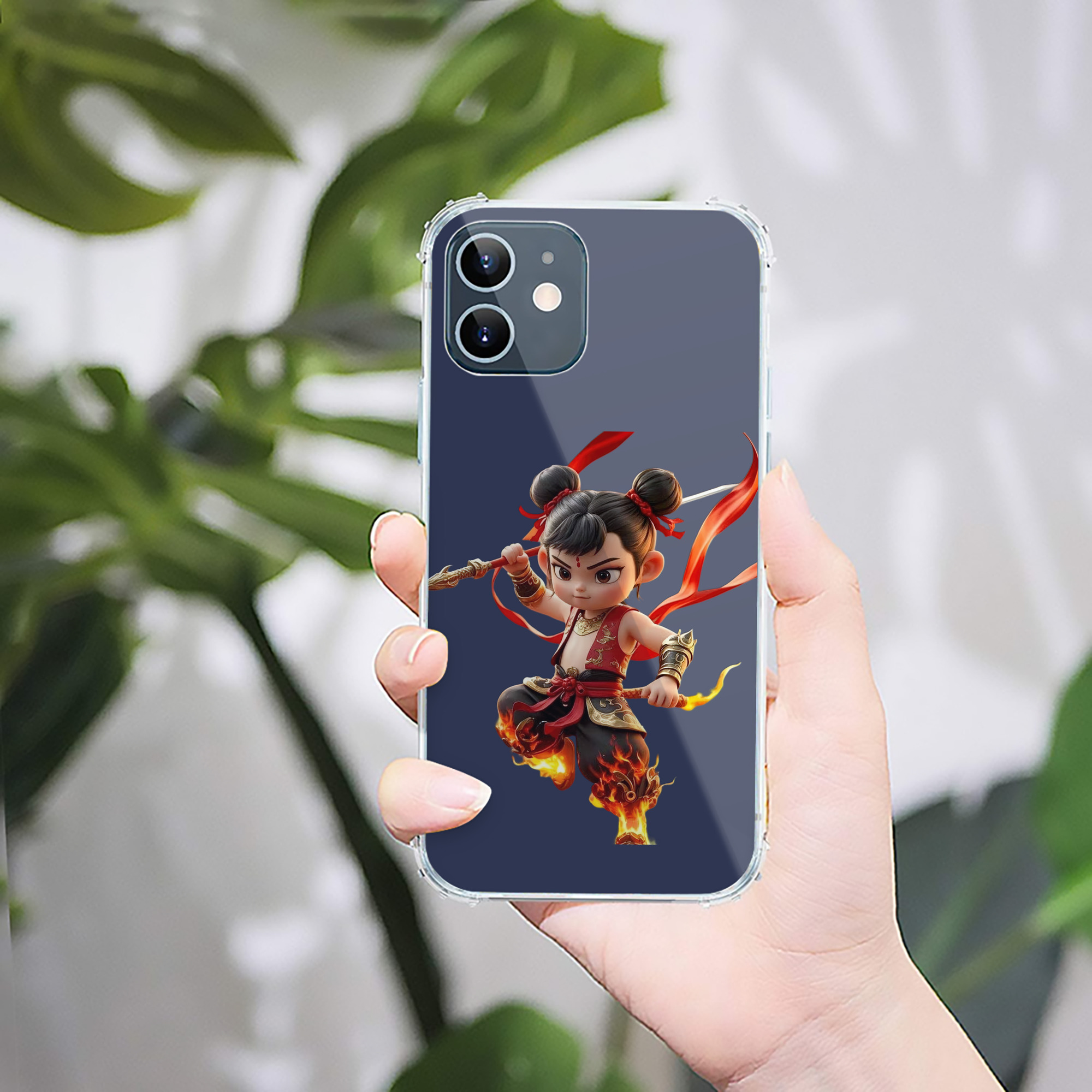 （画像用） Ne Zha 2 ナタ 魔童の大暴れ 【iPhone 12シリーズ対応】透明スマホケース（クリアソフトケース）